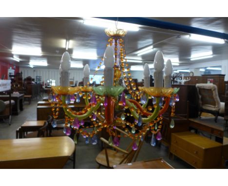An Italian style plastic chandelier