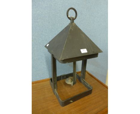 A steel lantern light