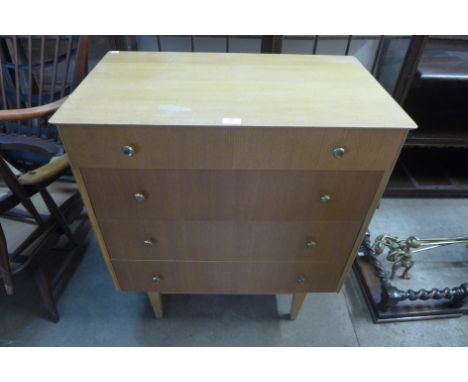 A light oak chest of drawers
