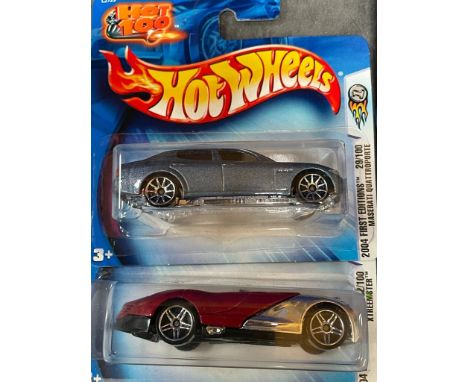 4 x Hot Wheels 'Hot 100' Diecast Cars On Unopened Bubble Card, Comprising Of; 2004 Hot Wheels First Edition Xtreemster 82/100