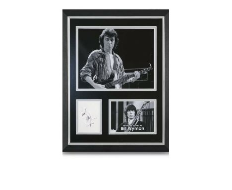 Bill Wyman Signed And Framed Display Complete With Certificate Of Authenticity  The Rolling Stones