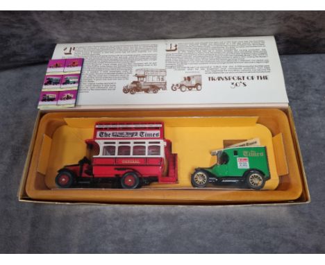 Corgi Transport of the 30s Diecast Set, comprising of; Thornycroft Bus &amp; Model T Van in box 