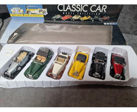 Classic Car Model Collection #6AH Set Of 6 Diecast Models Six Model Cars In Die Cast Metal And Plastic. Opening Doors.1931 Op