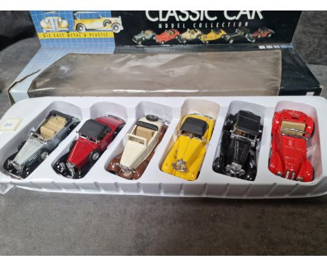 Classic Car Model Collection #6AH Set Of 6 Diecast Models Six Model Cars In Die Cast Metal And Plastic. Opening Doors.1931 Op