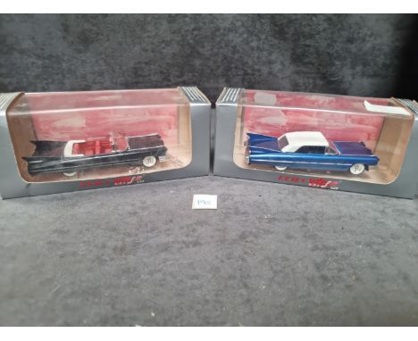 2 x Retro Vitesse Diecast Model 1/43 Scale #381 Cadillac Type 62 1959 Closed Cabriolet And #380 Cadillac Type 62 1959 Open Ca