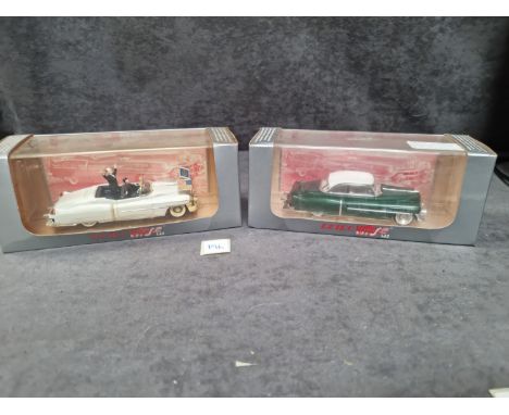 2 x Retro Vitesse Diecast Model 1/43 Scale #282 Cadillac Type 62 Coupe 1950 And #286 Cadillac Eldorado President Eisenhower 1