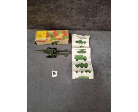 Politoys APS Microminiature French Army 155mm ABS Obusier Anti Tank Gun with leaflet in box