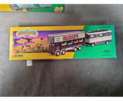 Corgi #24801 Leyland Dodgem Truck &amp; Caravan Set Silcock's Of Warrington - Limited Edition Of 14,300. Diecast Model With P