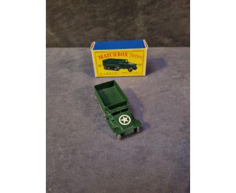 Matchbox Lesney #49a Army Half Truck Mark III Grey Wheels Rare Mint Model Good Box 1959-1966