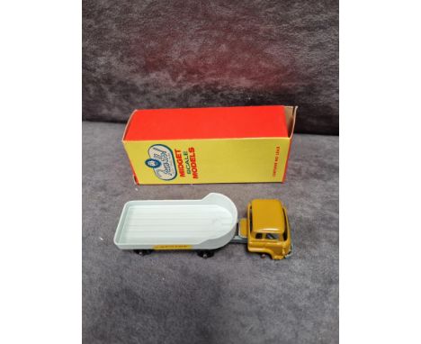 Fun Ho! New Zealand Diecast #22 Bedford articulated truck in Light Brown Cab &amp; White Trailer with Dunlop labels and leafl