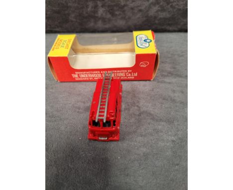 Fun Ho! New Zealand Diecast #21 Fire Engine in Red &amp; Silver Mint Model wiht inner tray In Original Firm Long Box Fun-Ho! 