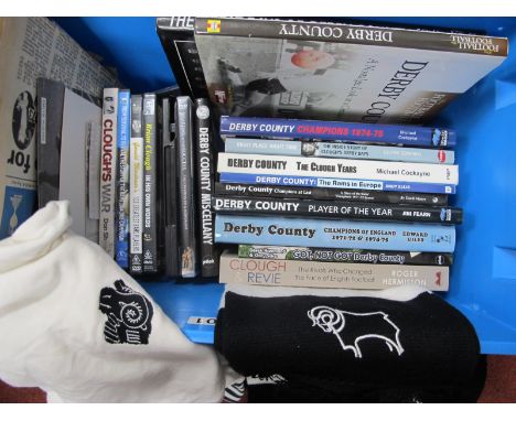 Derby County, Toffs Replica Home Shirt, dvd's scarf, books, publications, programmes, etc, other related to the Brian Clough 