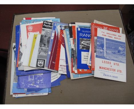 1959-69 Programmes, Leicester 60-1 v. Tottenham, Manchester United. Blackpool 60-1 v. Everton plus ticket. 63-4 Mansfield v. 