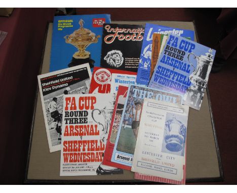 1978-9 Sheffield Wednesday v. Arsenal, all five programmes from their marathon F.A Cup encounter, Sheffield United 56-7 v. Hu