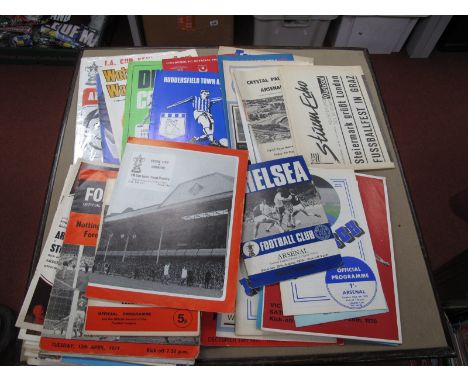 Arsenal 1970-1 Programmes, from the Double Winning Season, 21 League homes and eight Cup issues, 33 aways including at Yeovil