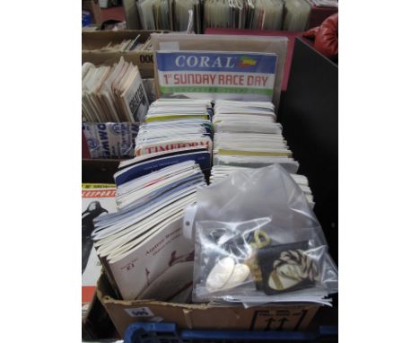 Horse Racing Programmes, Aintree 1991-2004, All Friday (nine) issues, Doncaster (87) and seven enamel badges, Beverley (24), 