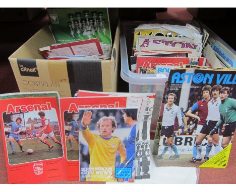 Arsenal Programmes Home and Aways, 1978 through to the late 1980's. Large quantity to include finals, semi's friendly's at Sc
