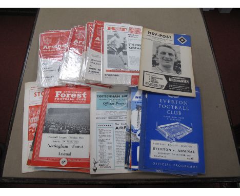 Arsenal 1963-4 Programmes, including v. Staevnet Home and Away, 21 Home League and four F.A. Cup, at Hamburg, 21 other Aways.