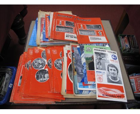 Arsenal 1971-2 Programmes, 21 Home League, 7 Cup, including v. Derby four page issue, Benfica, 33 Aways, including at Ajax, 1