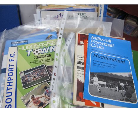 Huddersfield Town Memorabilia, to include programmes 67-8 at Arsenal - League Cup Semi, 77-8 at Southport, 94 Autoglass, 2004