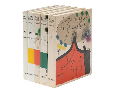 Miró, Joan1893 Barcelona - 1983 Palma de Mallorca.«Joan Miró, der Lithograph». Autor Fernand Mourlot. Bde. I - V. Herausgegeb