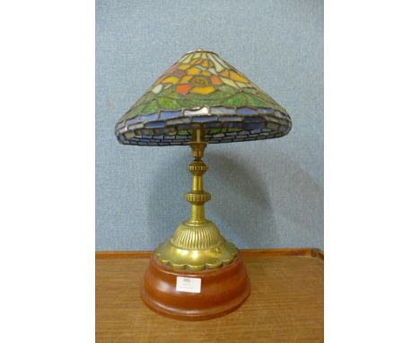 A Tiffany style table lamp, shade a/f 