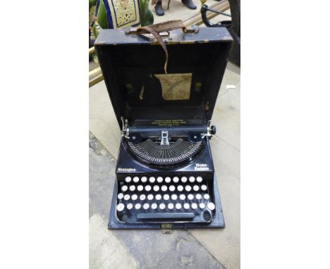 A cased Remington typewriter 