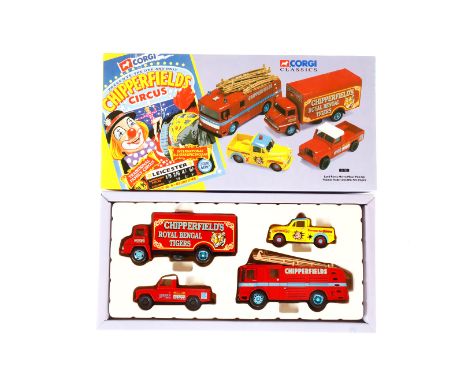 Corgi Classics Chipperfields Circus ”Land Rover, Morris Minor Pick-Up, Thames Trader and AEC Fire Engine”, Nr. 31703, mit Zer