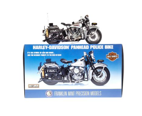 Franklin Mint Harley-Davidson Panhead Police Bike, Maßstab 1:10, mit Beiheften, OK, Z 2