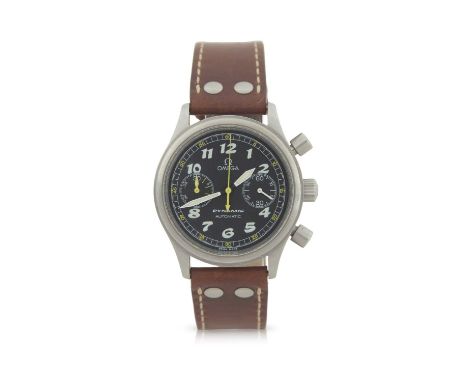 A Omega Dynamic Chronograph gents wristwatch, the watch has an automatic 44 jewel movement and a black dial with luminous han