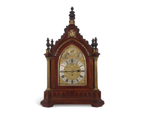 Elkington &amp; Co 22 Regent Street London, an elaborate late 19th Century large gothic revival bracket or boardroom clock se