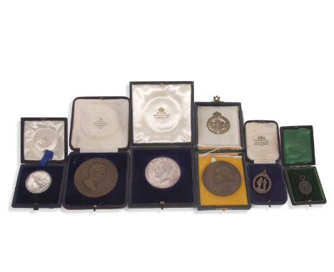 A quantity of medals awarded to W L Balls (see preceding lot) including a Walsingham medal 1906 in original box for John Pinc