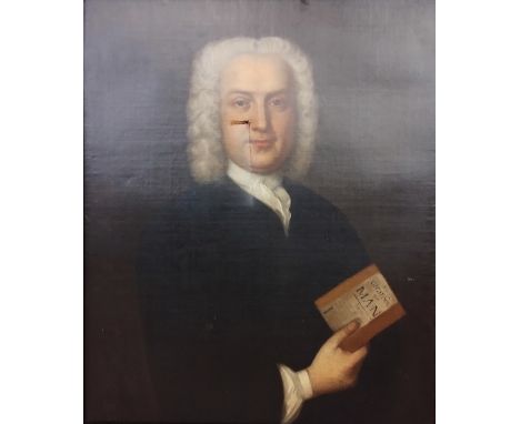 An 18th century portrait of Sir Richard Blackmore, oil on canvas, framed, unsigned