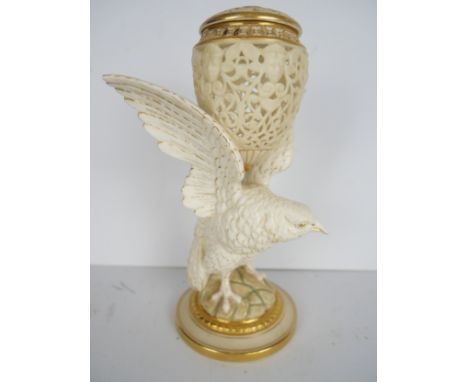 A Royal Worcester 'Regal Eagle' pot pourri vase