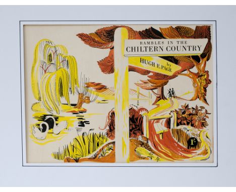 Original artwork for the 1940's GWR book Rambles In The Chiltern Country by John Lawrence. Ink and Gouache and presented in a