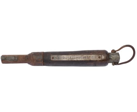 GWR one engine in steam staff brass plated CWMDU - GELLIHIR WEST GF. In original condition measuring 17in long.