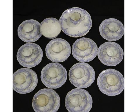 Mixed early Foley ceramics including tea service. Not available for in-house P&amp;P 