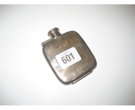 A silver Walker and Hall hip flask, 2.4oz.