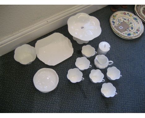An early 20th century Shelly part tea service to include a cake plate (qty).