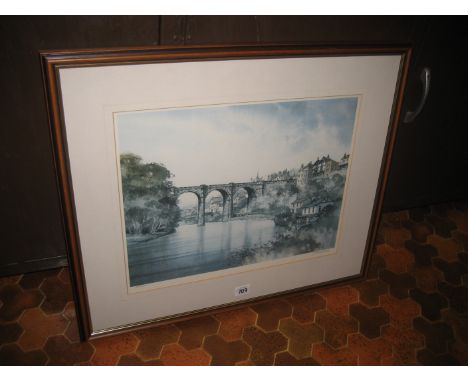 A limited edition print depicting Knaresborough by John Sitson.