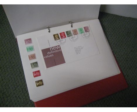 Part of a near complete First Day Covers run.  A collection of predominantly 1980s First Day Covers and associated stamps (co