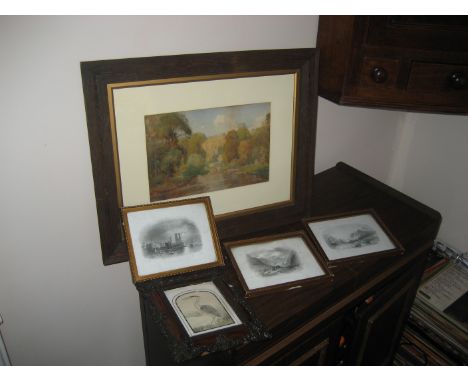 An early 20th century print of Warwick Castle etc (5)