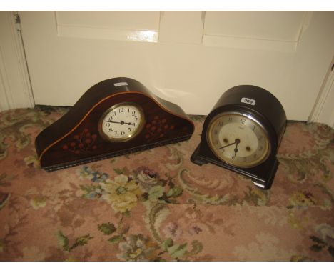 A Smith bakelite  mantel clock together with another early 20th century example (2).