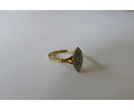 An 18ct gold diamond ring, (4.5g all in). 