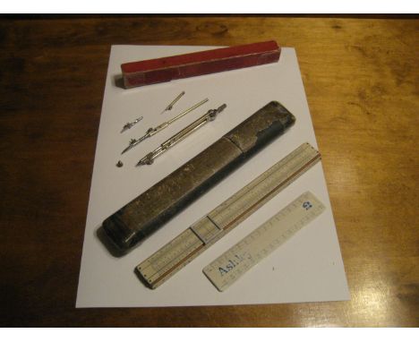 An early 20th slide rule, scale rule etc (Qty). 