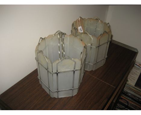 A pair of light fittings