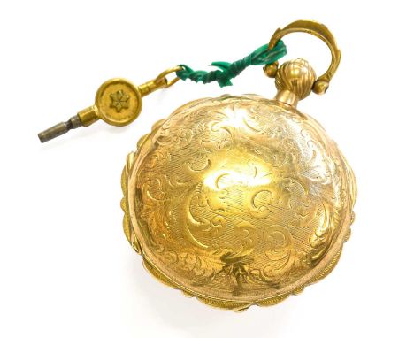 A Gilt Metal Consular Cased Turkish Market Verge Pocket Watch, signed George Prior, London, 19th Century, single chain fusee 