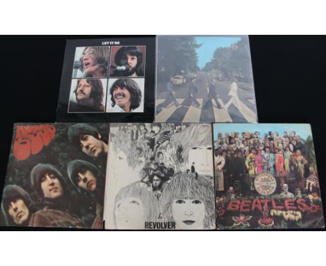 BEATLES - LATER STUDIO ALBUMS - Another fab run of 5 x LPs taking us from 1965 to 1970. Titles are Rubber Soul (PMC 1267 -5/-