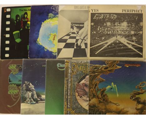 YES - A collector's' lot of 9 x LPs with 1st plum Atlantic pressings included. Titles include The Yes Album (UK 1st plum 2400