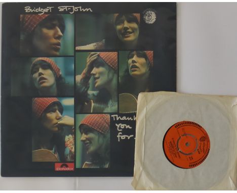 BRIDGET ST. JOHN - An excellent bundle of 1 x LP and 1 x 7" featuring the talented British singer-songwriter. Titles are Than